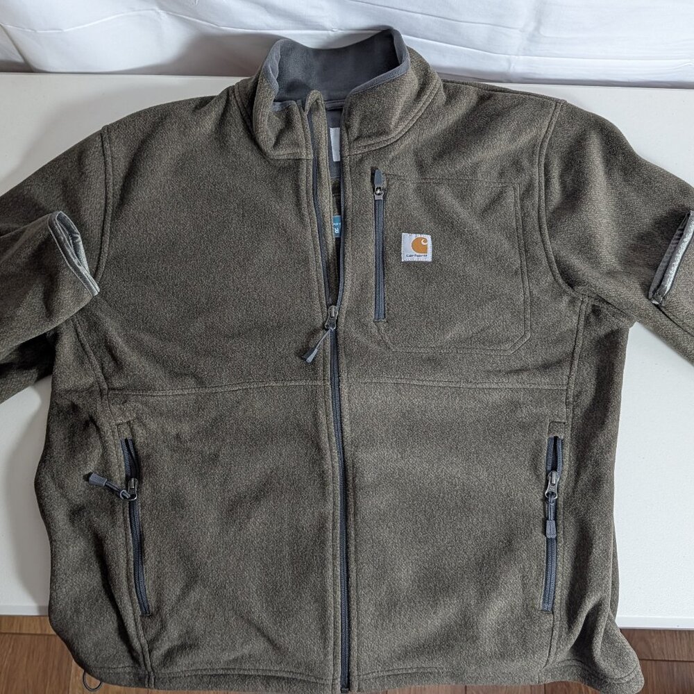 Carhartt Fleece Zip Up with Zip Up pockets Large